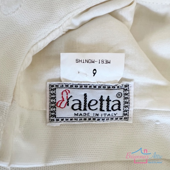 ALETTA Lace Overlay BAPTISM gown Ivory off white Size 6 to 8 months - Picture 12 of 13